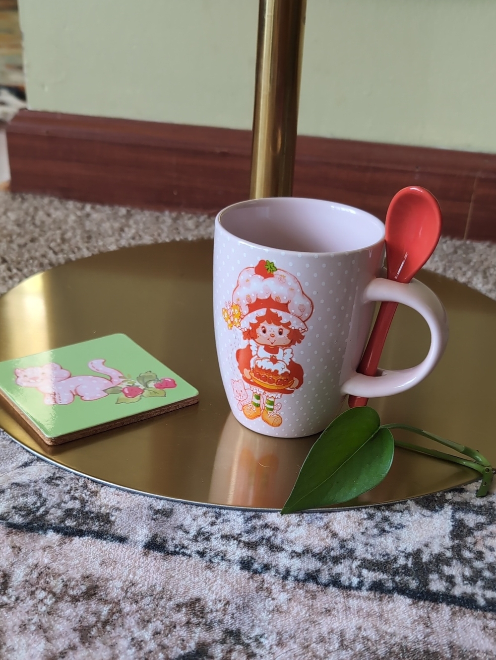 Strawberry Shortcake Pink Character Mug with Matching Spoon